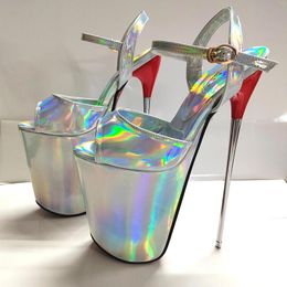 Sandals SDTRFT 19cm Thin High Heels Platform 7.5 Inches Buckle Shoes Woman Pumps SUMMER Peep Toe Bridal Stilettos