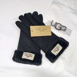 bonnet Gloves Designer gloves winter glove luxury women fingertip gloves designer wool of sheep men five finger mittens waterproof riding velvet thermal fitn