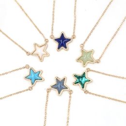 Fashion Multi Druzy Looking Star Choker Pendant Jewelry for Women2621853