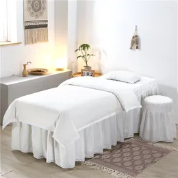 Bedding Sets Beauty Salon B Bedspread With Hole Massage Table Sheet Pure Colour 4 Pieces Sheets Bed Skirt Bedspreads