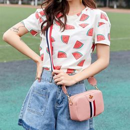 Women's Shoulder Crossbody Bee Mobile Phone Bag Camera Bag Colorful Striped Whole New Product Factory 2386