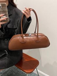 Evening Bags High-capacity Shoulder For Women Office Lady PU Underarm Bag Fashion Solid Tote Classic Bolsos
