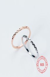 High Quality Genuine 925 Sterling Silver thin ring Gypsophila simple female stamped s925 Jewellery Gift to Girls China Whole lat3352742