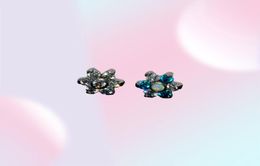 1Pcs G23 Titanium Prong Set Fire Opal Ear Tragus lage Studs Helix Tragus Piercing Barbell Body Jewellery Stud Earring6119050