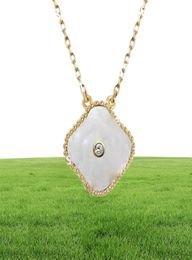 Classic Fashion diamond cz Pendant Necklaces for women chain Elegant 4Four Leaf Clover locket Necklace Highly Quality Choker chai3611167