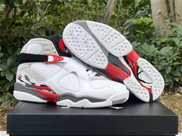 Newest 8 Bugs Bunny Shoes White Hyper Blue True Red Flint Grey Black Playoffs Outdoor Sports Sneakers With Original Box US7-13