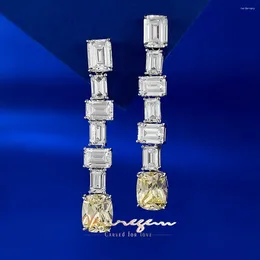 Dangle Earrings Vinregem 8 10 MM Lab Created Sapphire Citrine Paraiba Tourmaline Gemstone Drop 925 Sterling Silver Fine Jewellery