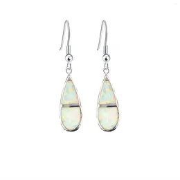 Dangle Earrings White Water Drop Opal For Women Girl Jewellery