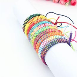 10 Colors Bohemian Brand Bangle Weave Cotton Friendship Bracelet Woven Rope String Friendship Bracelets For Friends247a
