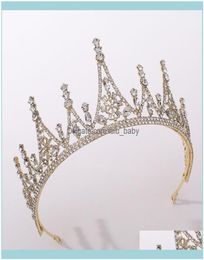Clips Barrettes Jewelry JewelrygoldSier Color Baroque Style Shining Crystal Tiara And Crowns De Noiva Royal Princess Diadema Br6576061