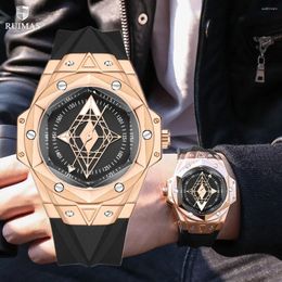 Wristwatches RUIMAS Brand Watches For Men Luxury Quartz Movement Sport Casual Unique Design Waterproof Clock Relogio Masculino