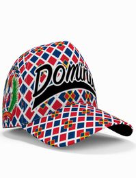 Dominica Baseball Cap Custom Name Number Team Logo Dm Hats Dma Travel Spanish Nation Dominican Dominicana Republic Flag Headgear2283559