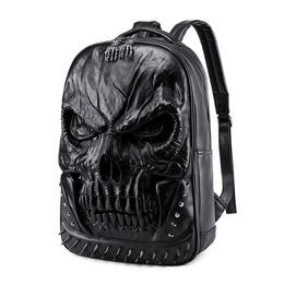 Backpack Casual Waterproof Halloween Personalise Pu Leather Loptop Bookbag Teenager Outdoor Bag Heavy Duty Rucksack239A