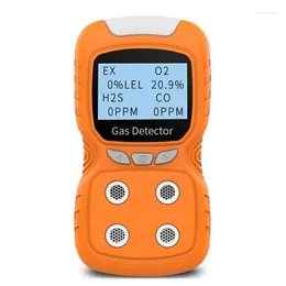 In 1 LCD Display H2S/O2/CO/ Ex Portable Multi Gas Detector IP65 Rechargeable Lithium Battery