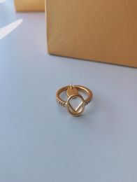 Fashion Luxury Designer letter band rings bague for lady women Party wedding lovers gift engagement jewelry1225328