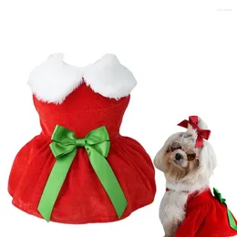 Dog Apparel Santa Suit Pet Christmas Costumes Gold Velvet Fabric Claus Role Playing Red Winter Dress