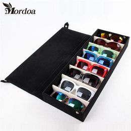 8 Grids Storage Display Grid Case Box for Eyeglass Sunglass Glasses Jewellery Showing With Rack Cove 48 5x18x6CM 210914219b