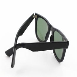 Whole-Western Style Brand Designer Txrppr Sunglasses Men Classic Angle Black Plank Frame 50mm UV400 sunglasses With Brown Leat232w