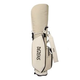 Golf Bags Khaki Golf Bag Canvas Lightweight Waterproof DEZENS Fashion Golf Stand Bag 231212
