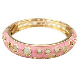 Cuff Enamel Bracelets On Hand Hollow Bangles For Women Jewelry Designer Women's Bracelet Metal Round Bangle Lady Girl Gifts 231212