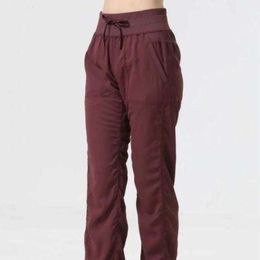 Yoga Outfit Active Pants LU-2023 Breathable sweatpants women jog fast dry slim loose running workout baggy pants pocket slacks