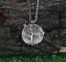 SanLan 12pcs wicca pagan to Roots to Grow Mother and daughter tree of life necklace gift for mom90180788028451