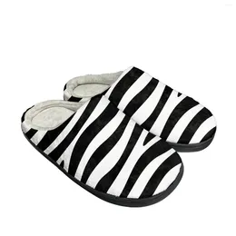 Slippers Fashion 3D Zebra Print Home Cotton Custom Mens Womens Sandals Tide Printed Causal Plush Bedroom Shoes Thermal Slipper