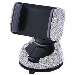 3 In 1 360 Degree Car Phone Holder for Car Dashboard Auto Windows and Air Vent with DIY Crystal Diamond Phone Bracket310K