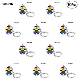 Straight Allies Key Ring Lapel Pin Flag badge Brooch Pins Badges 10Pcs a Lot6496685