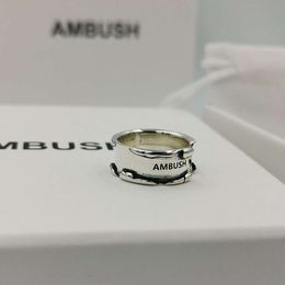 ambush rings AMBUSH Ring Industrial High Grade Silver Ornament Ring for Men Women's Fashion Open Ring