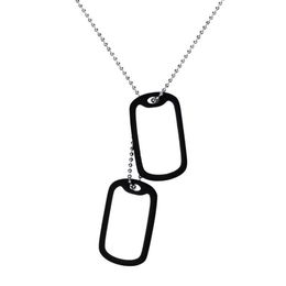 Custom Engraving Stainless Steel Double Military Dog Tags Necklace with Rubber Spacer USA Armed Forces Design2588