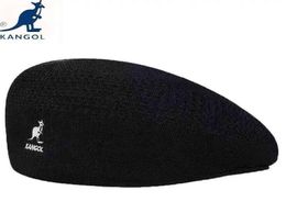 Kangol kangaroo wool mesh Beret with steel seal01234569187314