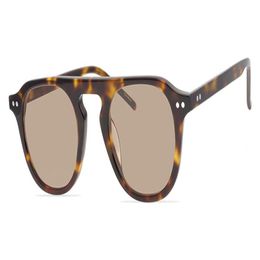 Korean Fashion Big Frame Sunglasses Shades Brand Grey Brown Lens Sun Glasses Yellow Bee Eyeglasses Men Women Plank Retro Eyewear w255G