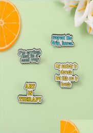 Pins Brooches European Colour Letter Series Alloy Clothes Brooches Unisex Enamel Paint Words Badges Buckle For Backpack B Chakrabea6128335
