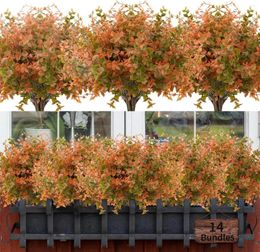 Decorative Flowers Artificial Autumn For Outdoors Plants UV Resistant Outside Halloween Christmas Porch Decoration