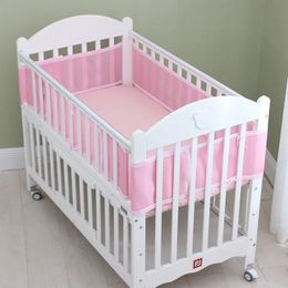 Bed Rails Universal Mesh Breathable Cot Bumpers Fence for born Solid Colours All Seasons Ifant Crib 231211
