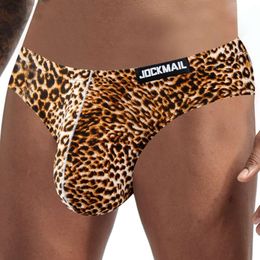 Leopard Print Men S Brief Underwear Low Waist Large Size Boxer Briefs Soft And Breathable Trunks Shorts