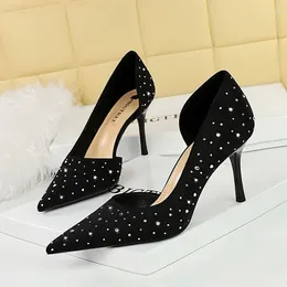 Dress Shoes ZOOKERLIN Shiny High Heels Slingback Black Women's Pumps Sexy Slip On Sandals Pointy Toe Stiletto Party Woman