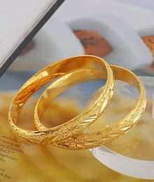 18k real gold plated Fashion Dubai Jewellery Bangles for Bangles Bracelets Ethiopian wedding gift Valentine039s Day girls7663004