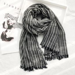 Scarves Kroean Style Cotton Scarf Women Linen