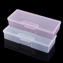 Plastic Transparent Nail Manicure Tools Storage Box Nail Dotting Drawing Pens Buffer Grinding Files Organiser Case Container Box298m