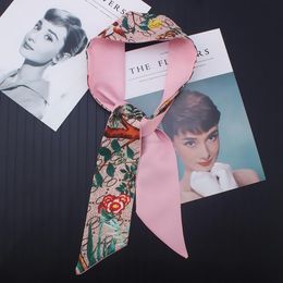 Letter Floral Silk Scarf 2020 New Design Headband for Women Fashion Print Head Scarf Long Handle Bag Scarf Scarves Wraps8207491