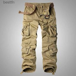Men's Pants 2023 Autumn Military Tactical Cargo Pants for Men Baggy Camouflage Trousers ti Pockets Long Pants Korean Luxury Clothing NewL231212