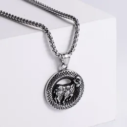 Pendant Necklaces Retro Twelve Constellations Men's Stainless Steel Birthday Party Gift For Men Boy Jewellery Accessories