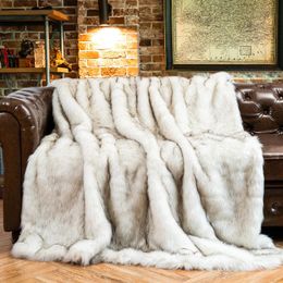 Bedding sets Battilo Faux Fur Blanket for Bed Luxury Decor Blanke Super Soft Fuzzy Blankets Winter Warm Cozy Throw 231212