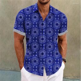 Men's Casual Shirts 2023 Summer Shirt Hawaiian Short Sleeve Floral Print Retro Cuffed Outdoor Fashion Dress Designer 6 Colours Top