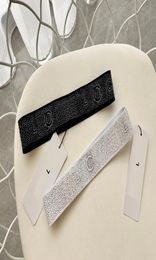 2Colors Luxury Designer 3D Logo Headbands Black White Brand Letter Print Elastic Headband for Women and Men Fashion Hair Bands for2084846