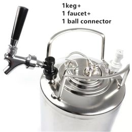 Beer Keg Ball Lock Dispenser With Faucet Bar Tool Bottle Gal Carbonation Growler Home Brewing Barrel Stainless Steel ZZ