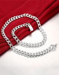 Chains Style 925 Silver 10 Mm 22 Inch Necklace Male Atmosphere Side Chain Instruction Gift Party Fashion Jewelry210u2091706