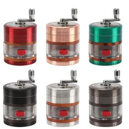 1pc, Tobacco Grinder, 4 Layers 40mm Pepper Pot, Zinc Alloy Large Grinder, Tobacco Grinder, Metal Grinder, Cigarette Shredder, Spice Grinder, Metal Hand Crank Grinder